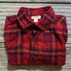 Boys Red Flannel Long Sleeve